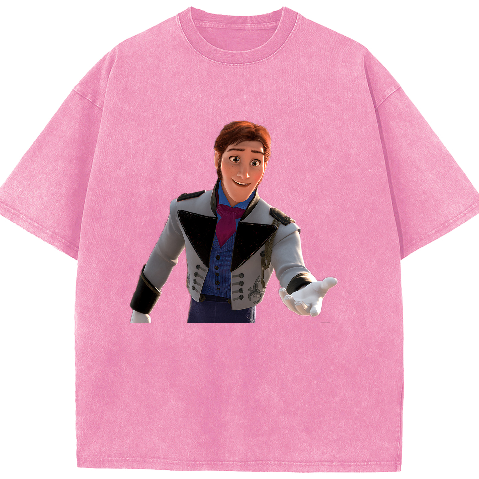 （画像用） アナと雪の女王 アンナ エルサ Frozen Anna Elsa 綿100% ヴィンテージ風 半袖Tシャツ（フロントプリント）